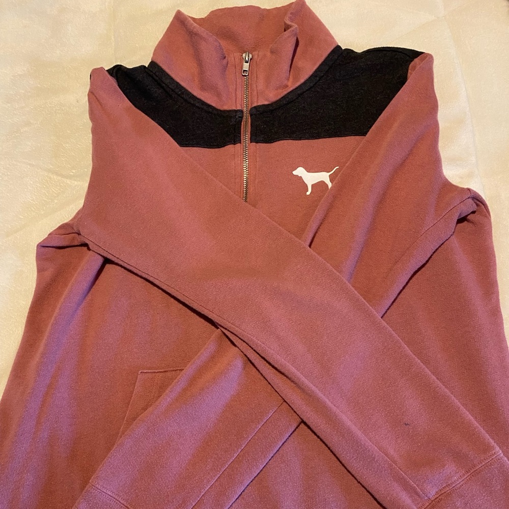 PINK light maroon zip up, size S
